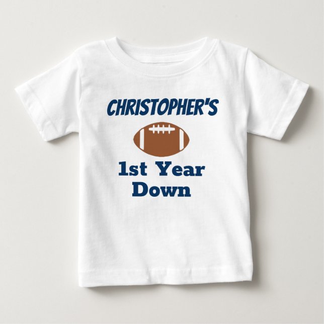 Football 1st Birthday Baby T-Shirt (Front)
