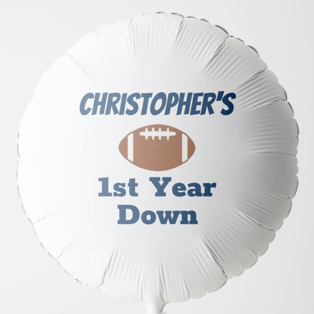 Football 1st Birthday Balloon (Front)