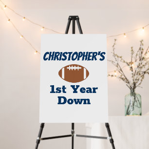 Football 1st Birthday Foam Board