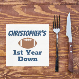 Football 1st Birthday Napkins