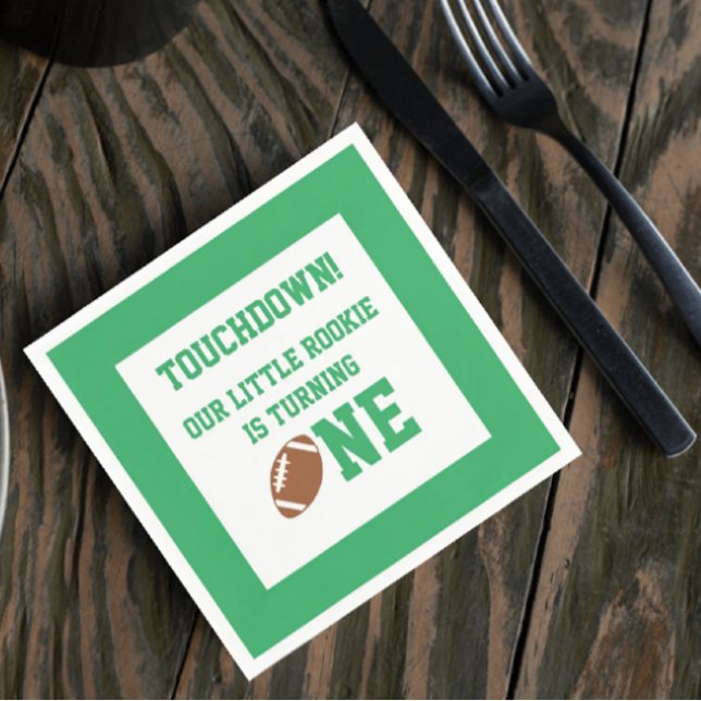 Football 1st Birthday Napkins (Creator Uploaded)
