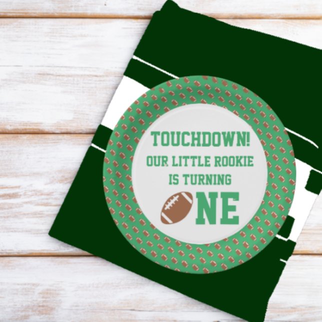 Football 1st Birthday Paper Plates (Creator Uploaded)