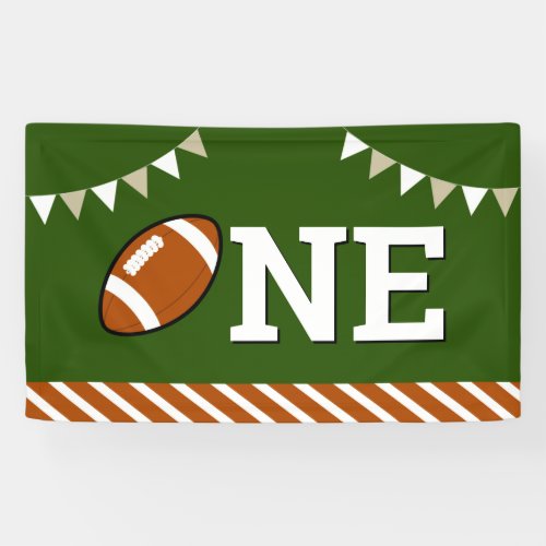 Football 1st Birthday Party Banner