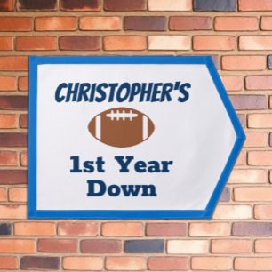 Football 1st Birthday Pennant