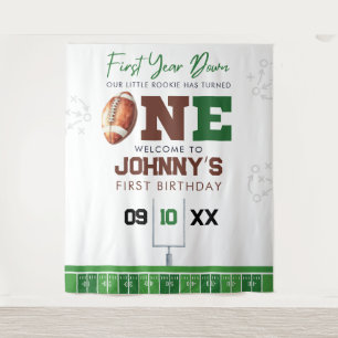 Football 1st Birthday Photo Backdrop