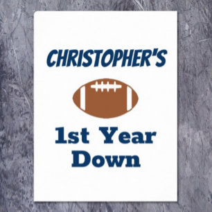 Football 1st Birthday Poster