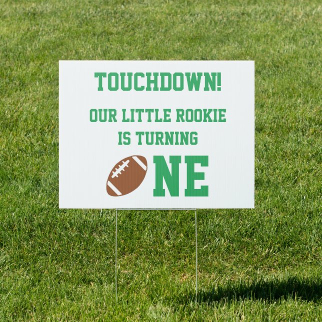 Football 1st Birthday Sign (Insitu)