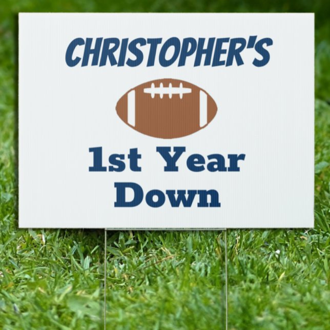 Football 1st Birthday Sign (Creator Uploaded)