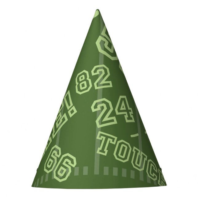 Football 1st Year Down Football BIrthday Party Hat (Front)