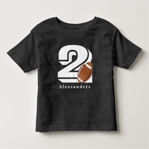 Football 2 years old 2nd Birthday Cute Sports Fan Toddler T_shirt