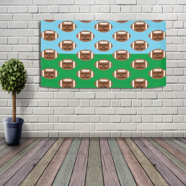 Football 4th Year Down Birthday Banner (Creator Uploaded)