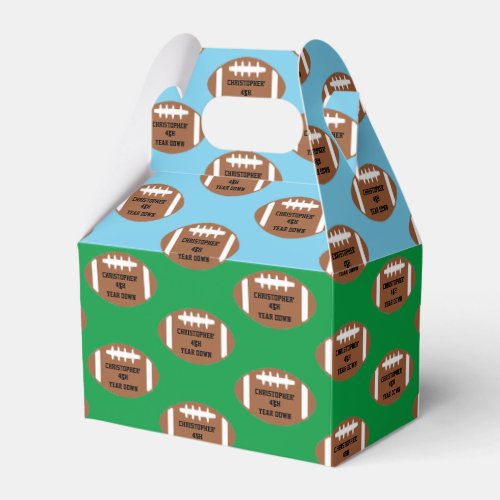 Football 4th Year Down Birthday Favor Boxes