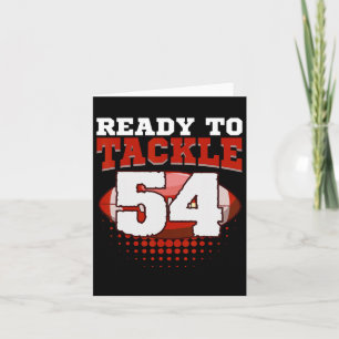Football 54th Birthday Player Tackle Team Sports T Card