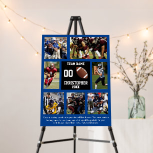 Football 7 photo collage team name foam board