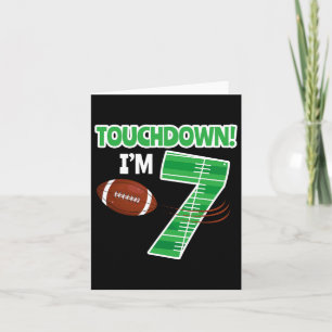Football 7th Birthday Party Player Game Lover Team Card