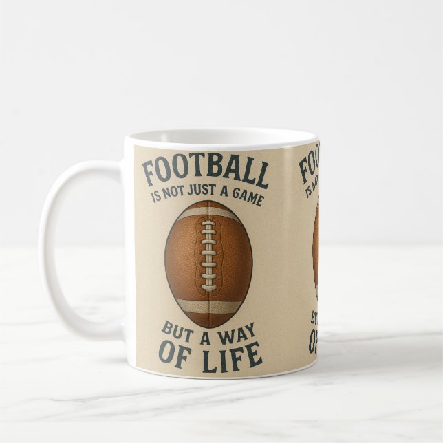 Football, a way of life coffee mug (Left)