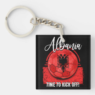 Football Albania Flag, European Soccer Keychain