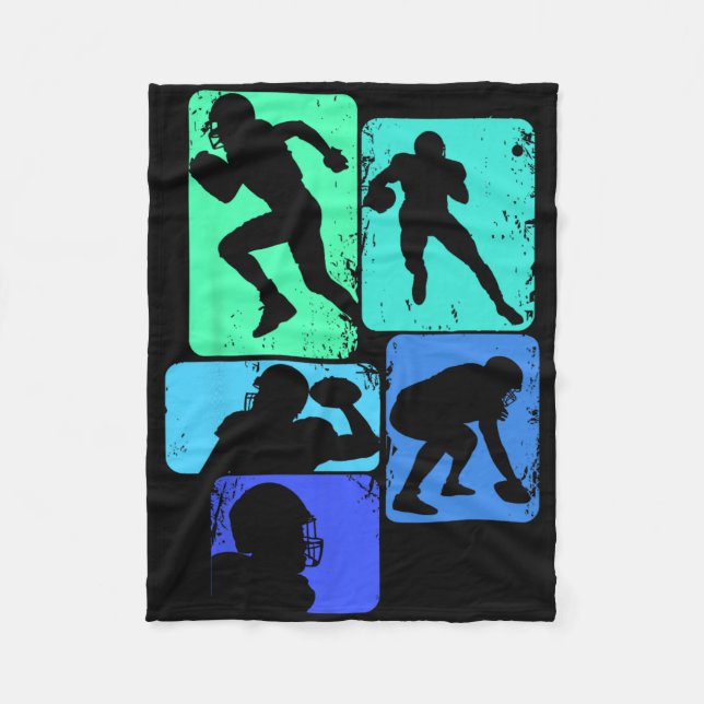 Football American Football Kids Boys Mens  Fleece Blanket (Front)