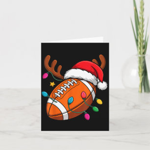 Football American Reindeer Horns Christmas Xmas Ba Card