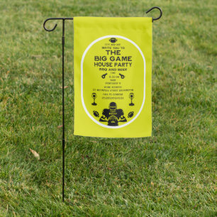 Football And BBQ House Party Garden Flag