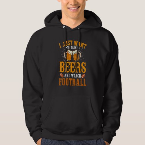 Football And Beer  Graphic Women And Men Player Hoodie