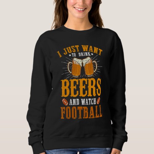 Football And Beer  Graphic Women And Men Player Sweatshirt