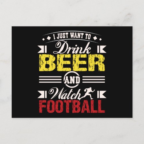 Football And Beer Postcard