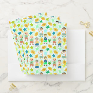 Football and Boy Pocket Folder