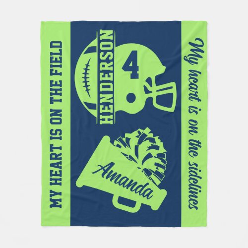 Football and Cheer Game Day Fleece Blanket