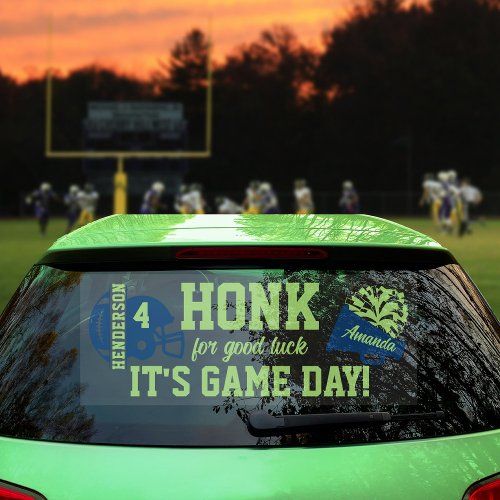 Football and Cheer Game Day Window Cling