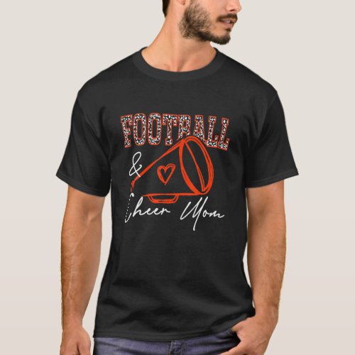 Football And Cheer Mom Game Day Cheerleader Footba T_Shirt