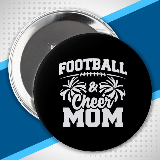 Football and Cheer Mom - High School Sports Button (Creator Uploaded)