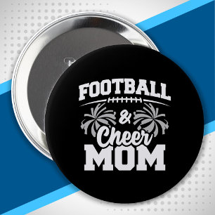 Football and Cheer Mom - High School Sports Button