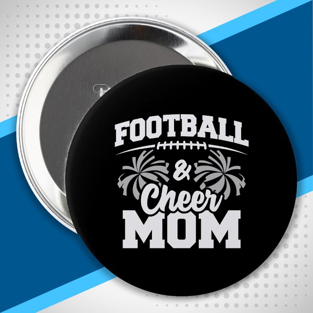 Football and Cheer Mom - High School Sports Button (Creator Uploaded)