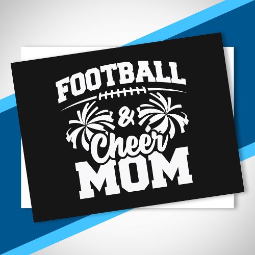 Football and Cheer Mom _ High School Sports Postcard