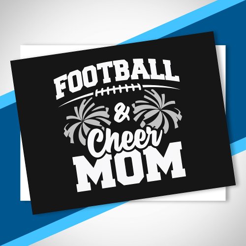 Football and Cheer Mom _ High School Sports Postcard