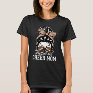 Football and Cheer Mom Retro Football Season Game T-Shirt