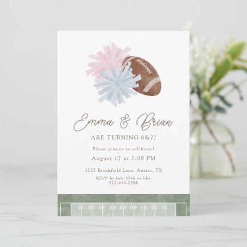 Football and Cheer Siblings Joint Birthday