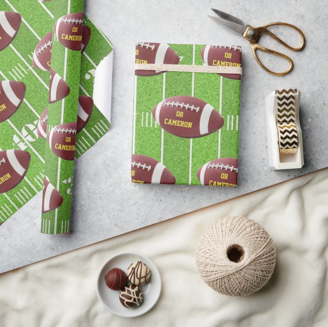 Football and Field Personalized Wrapping Paper (Crafts)
