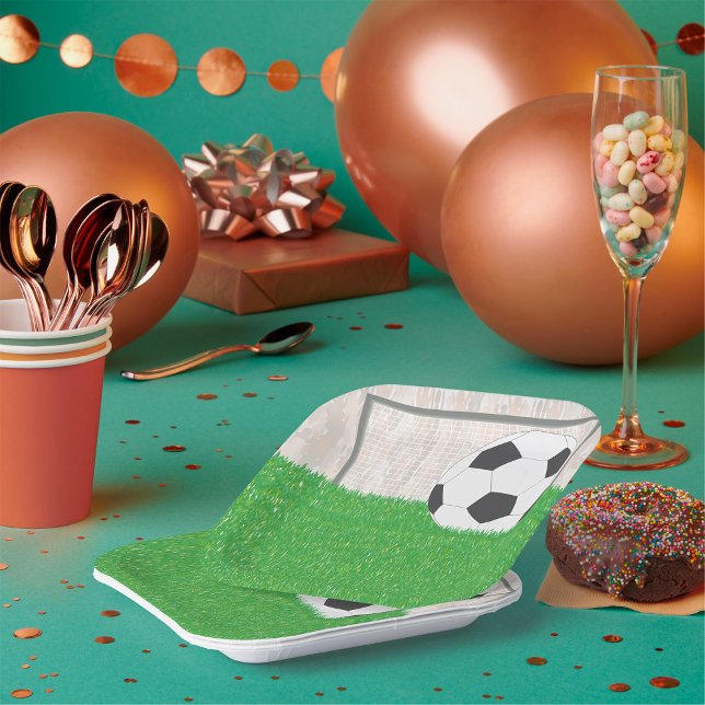 Football And Goal Paper Plates (Creator Uploaded)
