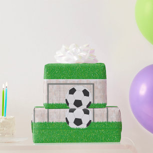 Football And Goal Wrapping Paper