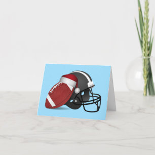 Football And Helmet Christmas Holiday Card