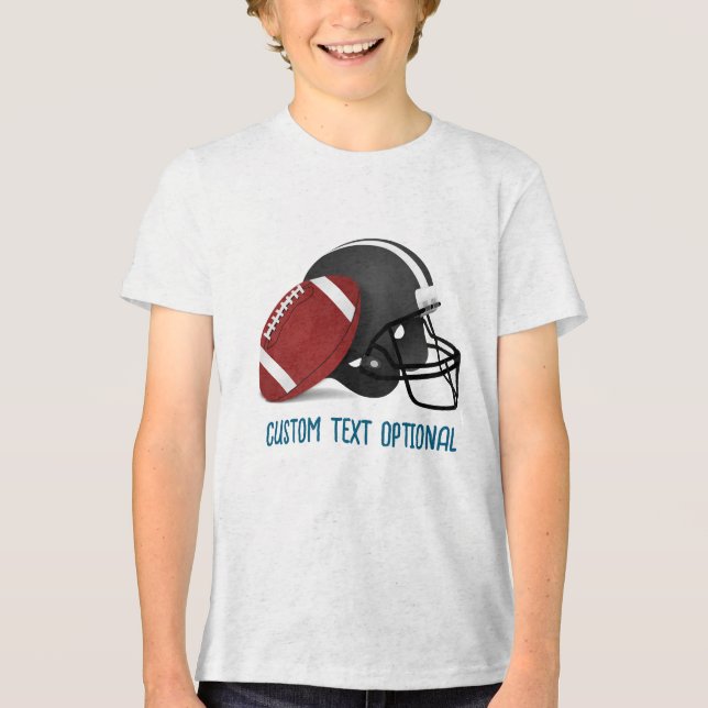 Football and Helmet Tri-Blend Shirt (Front)