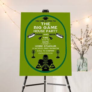 Football And Hotdog House Party Foam Board