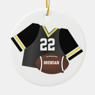 Football and Jersey Personalized Keepsake Ornament