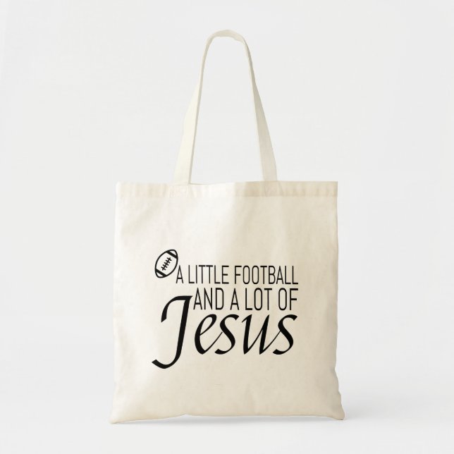 Football and Jesus Tote Bag (Front)