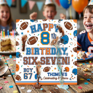  Football and Sprinkles 8th Birthday Party Napkins