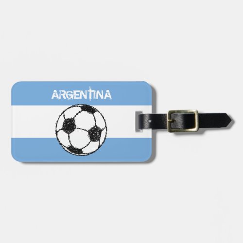 Football Argentina Luggage Tag