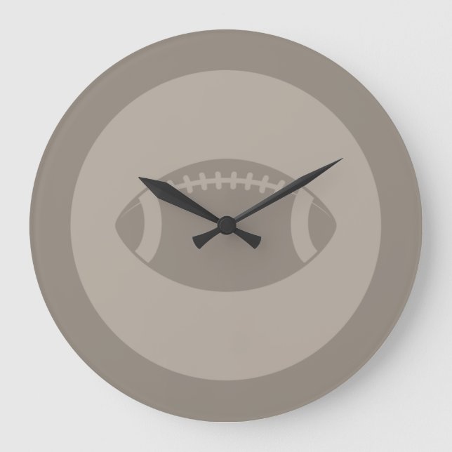 Football Art CUSTOM COLOR Large Clock (Front)