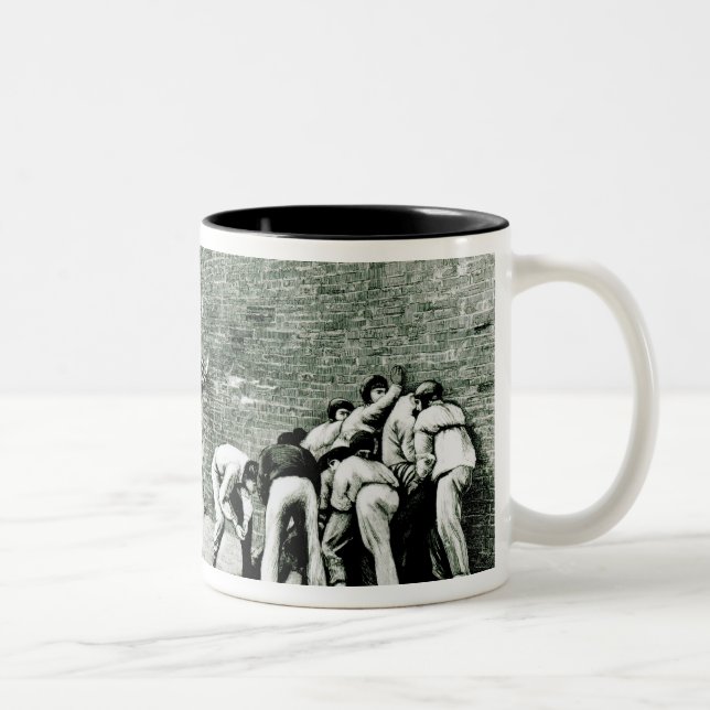 Football at the Wall at Eton Two-Tone Coffee Mug (Right)